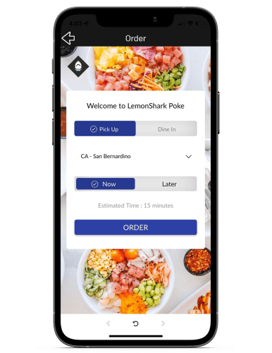 Como Ordering App on Phone